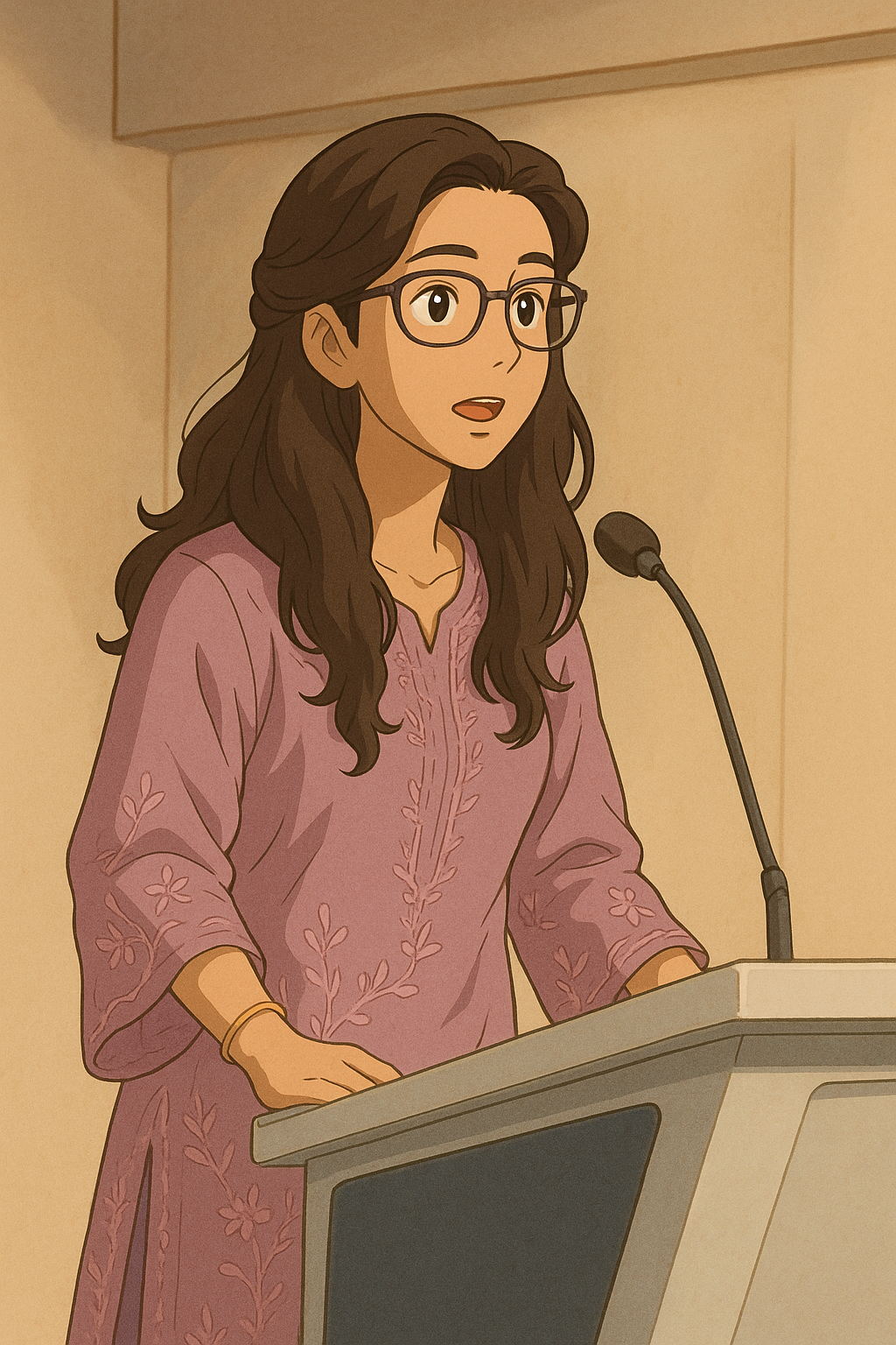 Dr. Natasha Tipnis delivering a lecture